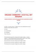 ORGANIC CHEMISTRY 1 ACS FULL SET 2024|2025 WITH GUARANTEED ACCURATE ANSWERS