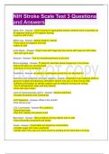 NIH Stroke Scale Test 3 Questions and Answers 