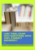 LARC FINAL EXAM 2024 QUESTIONS WITH 100% CORRECT ANSWERS!!