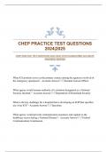 CHEP PRACTICE TEST QUESTIONS 2024|2025 WITH GUARANTEED ACCURATE ANSWERS|VERIFIED