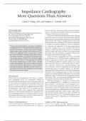 Impedance฀Cardiography:฀฀  More฀Questions฀Than฀Answers