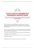 COG170 COGITO FUNDAMENTALS WORKBENCH REPORTS EXAM|ACCURATE ANSWERS|VERIFIED