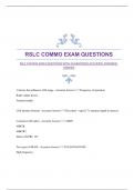 RSLC COMMO EXAM QUESTIONS WITH GUARANTEED ACCURATE ANSWERS|VERIFIED