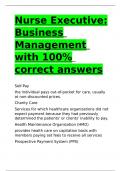 Nurse Executive Business Management with 100- correct answers.