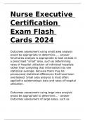 Nurse Executive Certification Exam Flash Cards 2024.