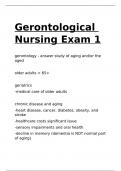 Gerontological Nursing Exam 1.