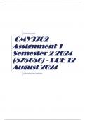 CMY3702 Assignment 1 Semester 2 2024 (575656) - DUE 12 August 2024