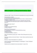 SPD Chapter 5 Decontamination Quiz with complete solutions