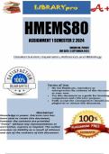 HMEMS80 Assignment 1 Full Solutions Semester 2 2024 (755687) - DUE 2 September 2024