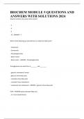 BIOCHEM MODULE 5 QUESTIONS AND ANSWERS WITH SOLUTIONS 2024