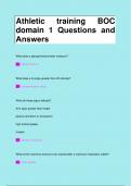 Athletic training BOC  domain 1 Questions and  Answers