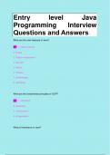 Entry level Java  Programming Interview  Questions and Answers