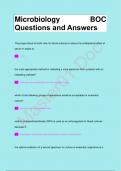 Microbiology BOC Questions and Answers