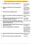 TEST QUESTIONS FOR CRRN WITH ANSWERS