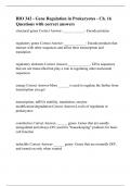 BIO 342 - Gene Regulation in Prokaryotes - Ch. 16 Questions with correct answers