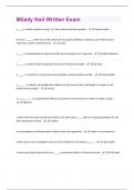 Milady Nail Written Exam Questions And Answers Graded A+