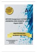 INF1505 Assignment 3 (COMPLETE ANSWERS) 2024 (506671) - DUE 22 August 2024 ; 100% TRUSTED Complete, trusted solutions and explanations. 