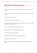 MILADY: Final Exam Review  Questions And Answers With 100% Correct Answers