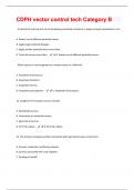 CDPH vector control tech Category B Questions And Answers With Latest Solutions