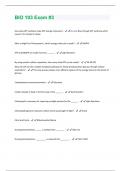 BIO 103 Exam #3 Questions And Answers With Latest Solutions