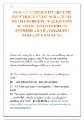 NGN ATI COMMUNITY HEALTH  PROCTORED EXAM 2019 ACTUAL  EXAM COMPLETE 70 QUESTIONS  WITH DETAILED VERIFIED  ANSWERS AND RATIONALES /  ALREADY GRADED A+