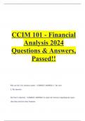 CCIM 101 - Financial Analysis 2024 Questions & Answers, Passed!!.