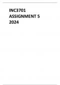 INC3701 ASSIGNMENT 5 SEMESTER 2 2024 DUE 21 AUGUST