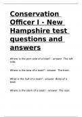 Conservation Officer I - New Hampshire test questions and answers.