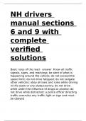 NH drivers manual sections 6 and 9 with complete verified solutions