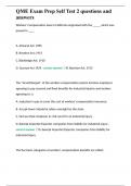 QME Exam Prep Self Test 2 questions and answers 