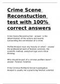 Crime Scene Reconstuction test with 100- correct answers