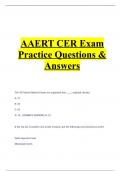 AAERT CER Exam Practice Questions & Answers.