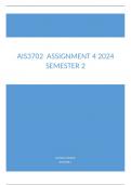 AIS3702 ASSIGNMENT 4 ANSWERS FOR  SEMESTER 2 OF 2024(PRESCRIBED BOOK & STUDY GUIDE USED) Whatsapp //wa.me/27639110630