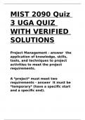 MIST 2090 Quiz 3 UGA WITH VERIFIED SOLUTIONS.