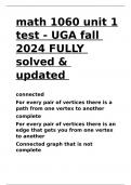 math 1060 unit 1 test - UGA fall 2024 FULLY solved & updated