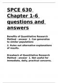 SPCE 630 Chapter 1-6 questions and answers