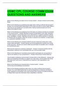 USMC CPL COURSE COMM EXAM QUESTIONS AND ANSWERS