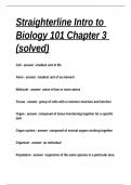 Straighterline Intro to Biology 101 Chapter 3 (solved).