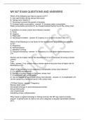 NR 507 EXAM QUESTIONS AND ANSWERS