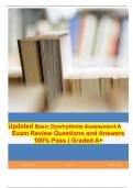 Updated Basic Dysrhythmia Assessment A Exam Review Questions and Answers 100% Pass | Graded A+