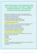 HESI PN EXIT REAL EXAM 2024-2025 WITH  ALL 140 QUESTIONS AND 100% CORRECT  ANSWERS GRADED A+/ PN HESI EXIT  EXAM ACTUAL 2024 (BRAND NEW!)