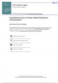  Social Democracy in Turkey: Global Questions,  Local Answers