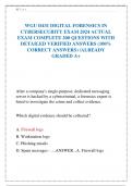 WGU D431 DIGITAL FORENSICS IN  CYBERSECURITY EXAM 2024 ACTUAL  EXAM COMPLETE 200 QUESTIONS WITH  DETAILED VERIFIED ANSWERS (100%  CORRECT ANSWERS) /ALREADY  GRADED A+