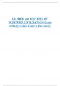 LU HIEU 201 HISTORY OF  WESTERN CIVILISATION Exam  2 Study Guide Liberty University