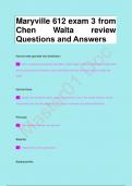 Maryville 612 exam 3 from  Chen Walta review Questions and Answers