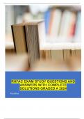 RHFAC EXAM STUDY QUESTIONS AND ANSWERS WITH COMPLETE SOLUTIONS GRADED A 2024 