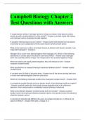 Campbell Biology Chapter 2 Test Questions with Answers