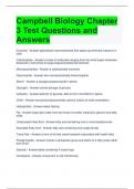 Campbell Biology Chapter 3 Test Questions and Answers