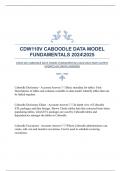 CDW110V CABOODLE DATA MODEL FUNDAMENTALS 20242025 EXAM|LATEST UPDATE|ACCURATE ANSWERS