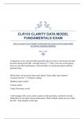 CLR110 CLARITY DATA MODEL FUNDAMENTALS EXAM WITH GUARANTEED ACCURATE ANSWERS|VERIFIED